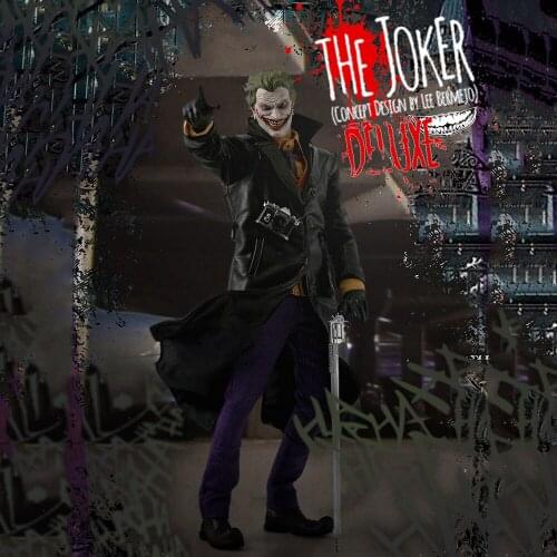 In Stock 1/6 Scale Male Figure Accessory F01 The JOKER Comic Version Clothes & Head Cursed Clown Costume Set for 12'' MX02A Body