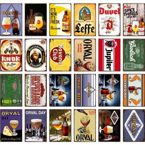 [ WellCraft ] Orval Jupiler Belgian Beer Metal Signs Posters Vintage Wall Plaque Custom Man Cave Pub Kitchen Plates Decor WX-30