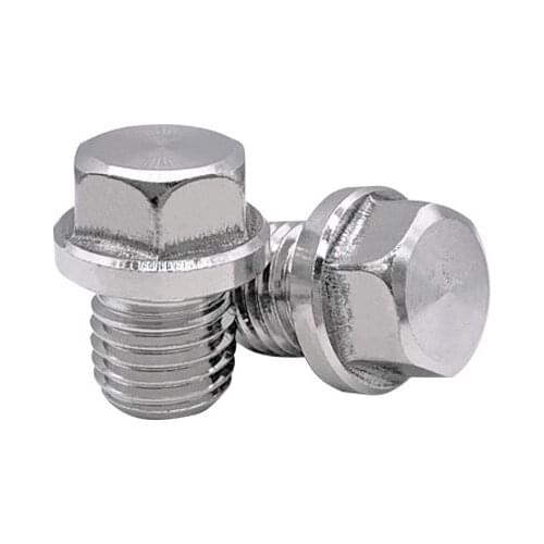 1pcs M12 M14 M16 M18 M20 hexagon plug screws use screw outer hex belt edge bolts G thread oil plug bolt stainless steel