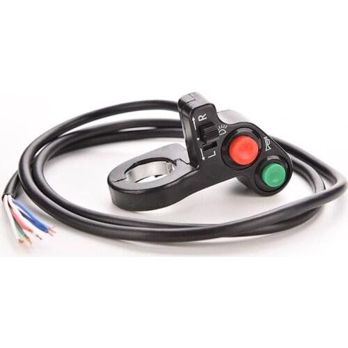 New E-Bike Motorcycle 7/8" Handlebar Switch Assembly Electric Scooter Dirt Bike Turn Signal Horn Button ON OFF Switch Hub 1PC