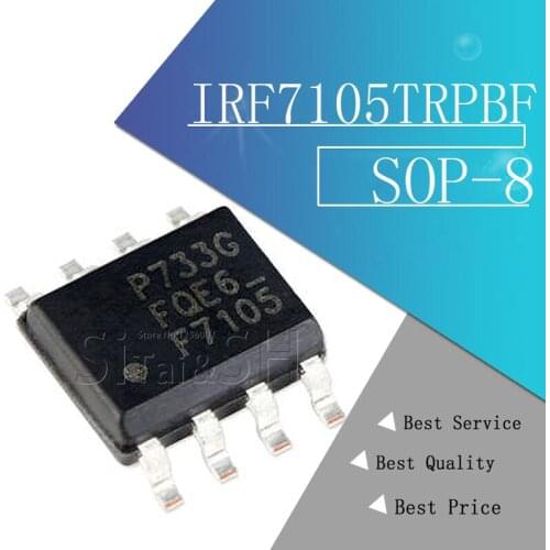 10PCS IRF7105TRPBF SOP8 IRF7105TR SOP IRF7105 SOP-8 F7105 SMD