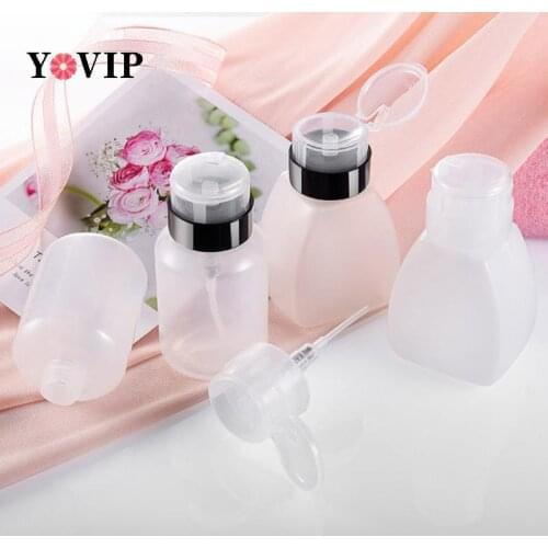 250ml Empty Plastic Nail Polish Remover Alcohol Liquid containers Press Pumping Dispenser Bottle for Nail Art UV Gel Cleaner