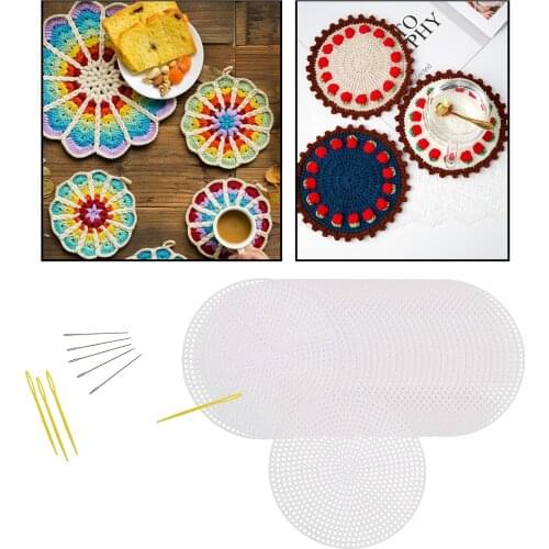 30 Pack Round Plastic Canvas for Needlepoint Craft, Shape-Circle for Cross Stitch Decorations, DIY Art & Craft & Needlepoint