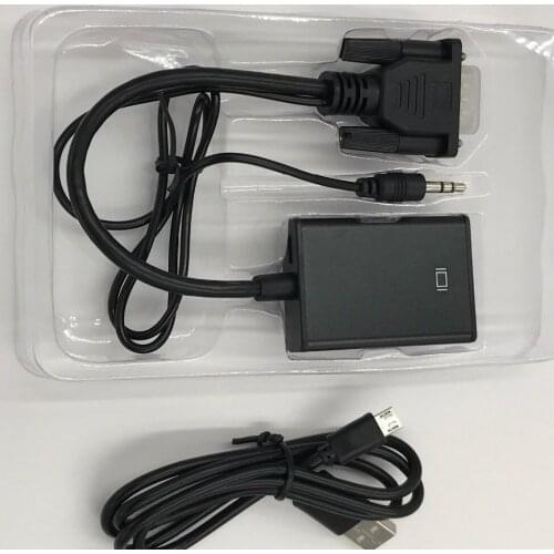 VGA to HDTV Adapter VGA to HDMI-Compatible Converter 1080P With USB Cable for Laptop PC DVD HDTV