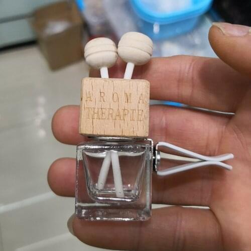 30pcs 8ml Car Outlet Essential Oil Diffuser,Empty Clear Glass Car Air Freshener Vent Decoration Bottle