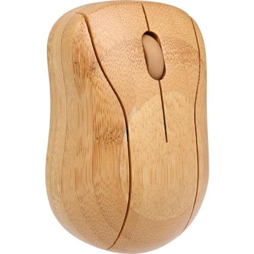 2.4G Wireless Mouse 3 Adjustable DPI Mouse Wireless Optical Bamboo Computer Mouse with USB Receiver for Notebook PC Laptop
