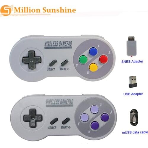 Wireless gamepad 2.4GHZ, suitable for SNES Super Nintendo classic MINI game console remote control accessories RPI125