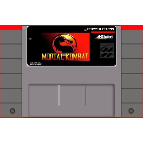 Mortal Kombat (MK 1) 16 bit Big Gray Game Card For USA NTSC Game Player