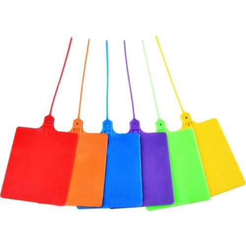 Bigger Plastic Tags Double-locked Nylon Labeling Tags Luggage Tags Writable Parcel Tags Labels with Cable Ties for Shipping