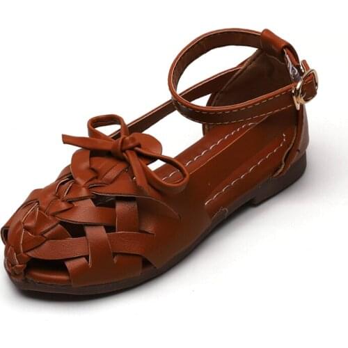 Kids girls sandals summer shoes kids fashion girls sandals casual sneakers bow flat heel girls beach shoes