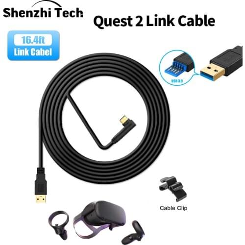 5M Oculus Quest 2 Link USB 3.1 Type C to USB Type A Cable 2.4gb High Transmission Data Cable for Oculus Quest VR Headset