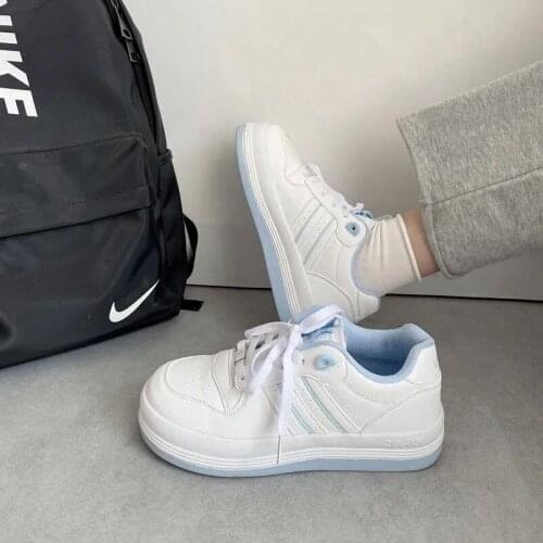 Casual White Platform Chunky Sneakers Women Fashion Flat Sport Shoes Harajuku Running Tennis Skateboard Trainers Zapatos 2021