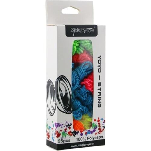 Magicyoyo 100% Polyester Professional Yoyo Strings For Responsive And Unresponsive Yoyos - Pack Of 25,Random Color