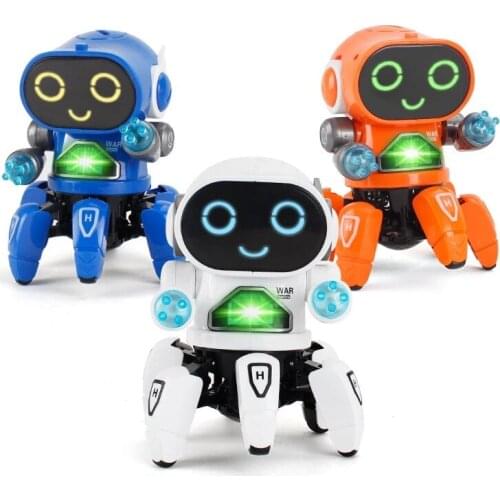 Mini Walking Singing Dancing RC Robot for Children Gift Intelligent Sensing Following Robot Toys Led Light Kids Educational Toys