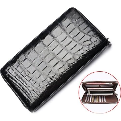 OUSSON 2021 Fashionable Long Wallet For Man Exquisite Genuine Leather Purse Male Purses Card Hold Money Bag