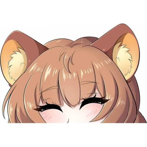 Cartoon Car Sticker Raphtalia Peeker DIY Motorcycle Vinyl Auto Accessories Car Styling Decal PVC 13cm*9cm Cover Scratches