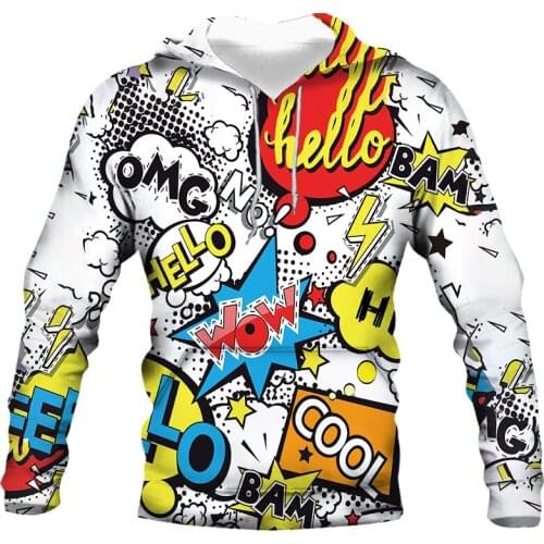 2021 autumn and winter plus velvet hot selling cartoon pattern mens casual hooded sweater 3D printing sportswear long sleeves