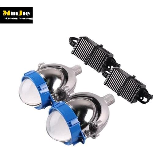Minjie New LED Projector Lens H4 H7 H11 9005 3.0 inch Lens Headlight 5500K 36W Auto LED Projector headlamp Car Light Accessory
