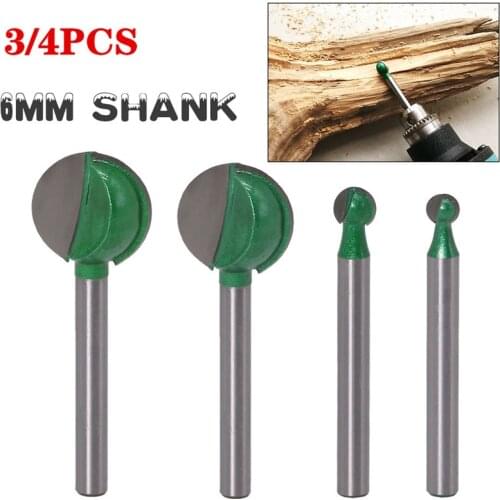 New 3-4pcs/set 6mm Shank Pill ball knife Carvings wood pill Carved wood carving Tools