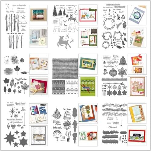 Christmas Metal Cutting Dies 2021 Clear Stamps and Dies New Arrival Die Cut Stencils New Metal Hollow Cutters Scrapbooking Arts