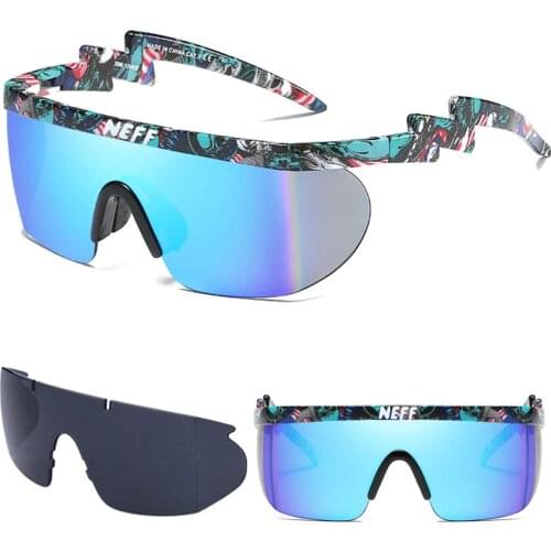 2 Lens Gafas Feminino New Fashion Brand Neff Sunglasses Vintage Sun Glasses Coating Eyewear Driving Men/Women Oculos De Sol