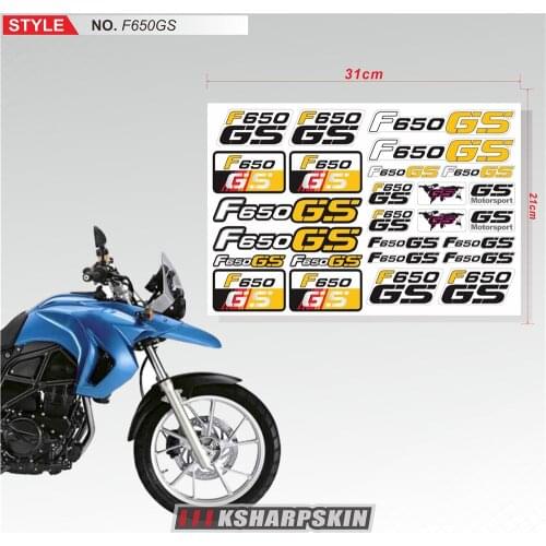 New sale Motorcycle Reflective Sticker Body fuel tank helmet Waterproof logo decal For BMW F650GS f650 gs Logo sticker
