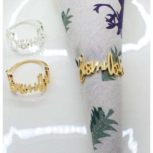 Decoration For Set Servilletero Rings Of Holder Dinner Alloy Napkin Metal