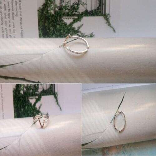 Irregular Versatile fashion geometric wave adjustable ring for womens party accessories