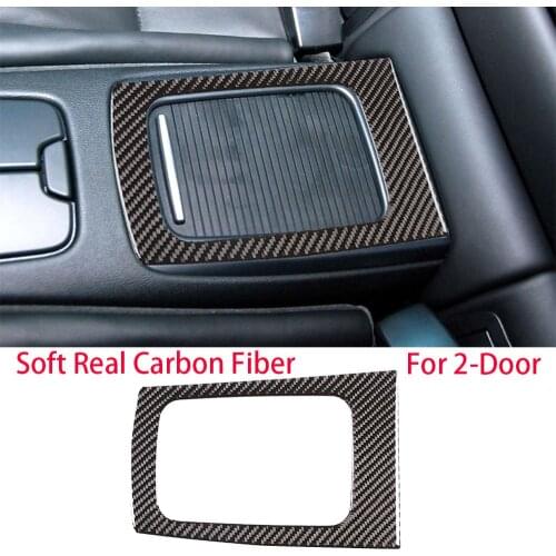 Real Carbon Fiber Rear Row Storage Box Frame Trim For BMW E9 M3 2007-2013 2-Door