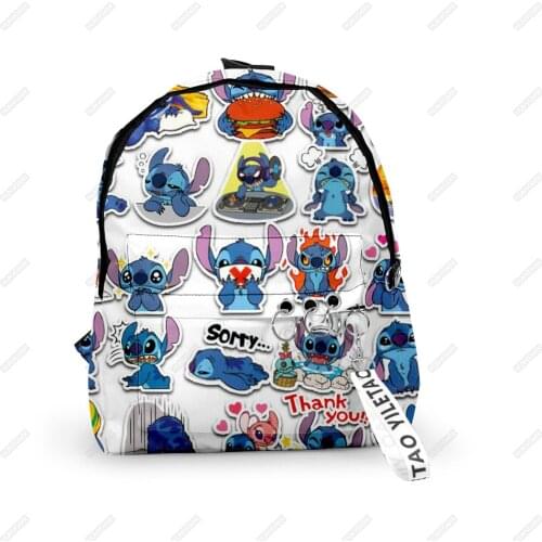 Kawaii Stitch Women Backpack Soft Touch Multi-Function Cartoon Girls Backpack Female Ladies School Bag For Girls