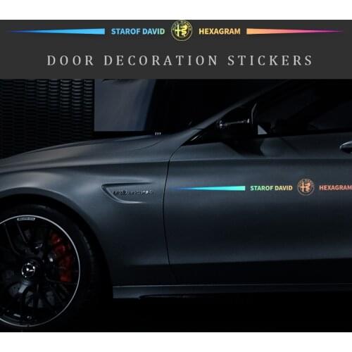 1psCar Laser Stickers For Alfa Romeo Giulia 159 156 147 Sportiva Auto Vinyl Film Door front glass Reflective sticker Decoration