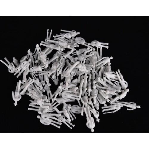 100 Pcs/set DIY 1:100 White Toys Scale Models People Unpainted Landscape Models Model Building Kits