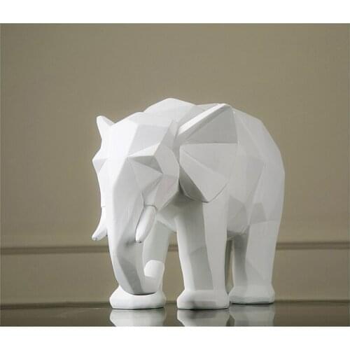 2019 FASHION WHITE ELEPHANT CRAFT GIFTS CREATIVE RESIN HOME FURNISHING ORNAMENTS MURALS FURNISHING CRAFTS HOME DECORATION GIFTS