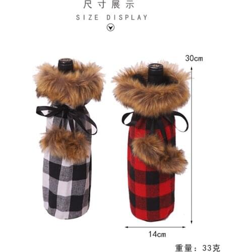 2022 Christmas Table Decoration Novelty Xmas Red Wine Bottle Cover Multicolor Wine Bottle Wrap Bags Xmas Gift Bottle Wrap 5z