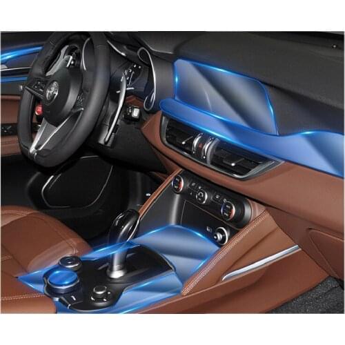 Car Lnterior Center Console Transparent TPU Protective Film AntiScratch Repair Film Accessories For Alfa Romeo Stelvio 2017-2019