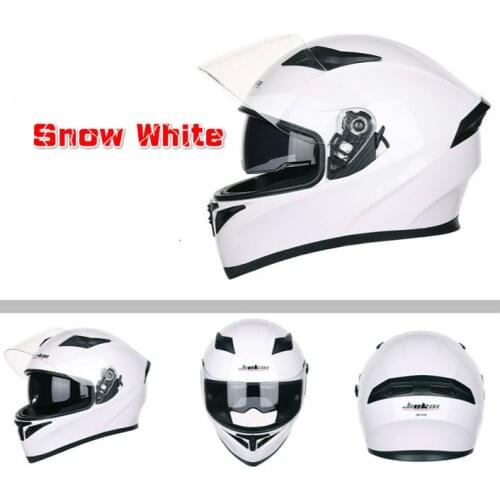 Snow White Stylish Four Season Double Shield Motorcycle HELMET DOT ECE Approved Flip Up Motorbike HELMET Motorbikes