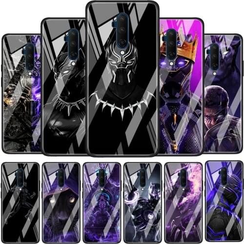 Marvel Black Panther Tempered Glass Cover For OnePlus Z 7 8 9 7T 8T 9R Nord 5G Pro Silicone Phone Case Coque