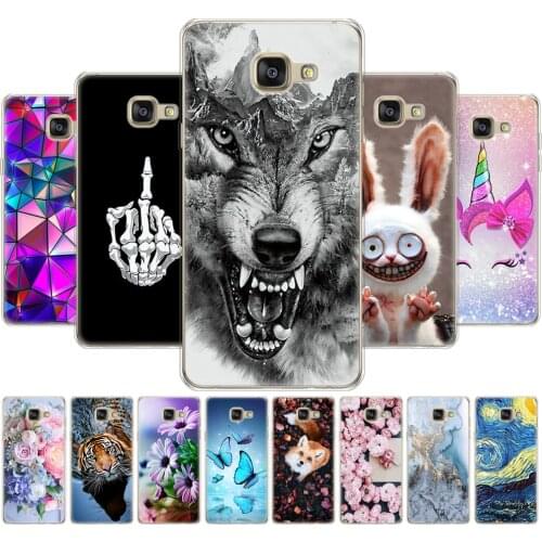 Phone case For Samsung Galaxy A3 A5 A7 2016 soft tpu back Cover Protective FOR Capa Samsung A3 A5 A7 2016 covers silicon flower