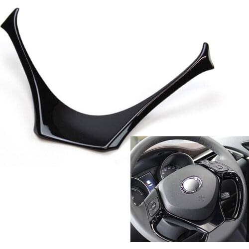 For Toyota CHR C-HR 2016 2017 2018 Car Steering Wheel Cover Trim Frame Panel 2 Color Decorative Car Styling Sticker Accessories