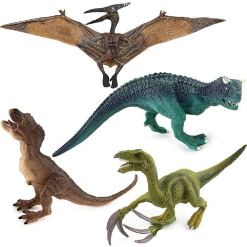 Dinosaur World Simulated Model Toys Pterosaur Carnotaurus Therizinosaurus Akantor Pups Toys Animal Collectible Model Toy Benefit