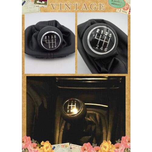 DZ GOOD shipping For VW Passat B5 B5.5 2001 2002 2003 2004 2005 New 6 Speed Car Gear Shift Knob With Leather Boot 3B0711113AK