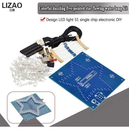 DIY Electronic Kit Five-Pointed Star Colorful Glare LED RGB Module Water Light 51 Single Chip Microcomputer For Arduino