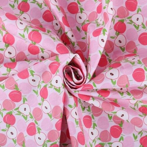 Nanchuang Peach Printed Twill Cotton Fabric For DIY Sewing&Quilting Pillow Cushion Baby Children Hometextile Material 50x160cm