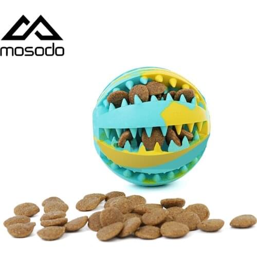Mosodo Pet Supply Dog Toys Ball Chew Tooth Clean Interactive Elasticity Rubber Balls Outdoor Training Braid Rope Molar Bite Toy