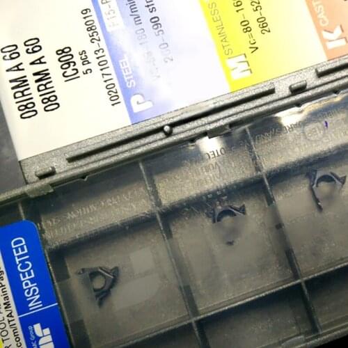 10PCS carbide inserts 08IRM A60 IC908 06IRM A60 IC228 08IRM A60 TT9030 free shipping