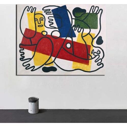 Fernand Legor The Divers Wall Art Canvas Posters And Prints Canvas Painting Decorative Picture For Office Living Room Home Decor