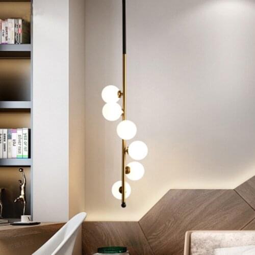 Nordic luxury creative art light magic beens bedside chandelier minimalist living room background wall bar villa hotel lamp