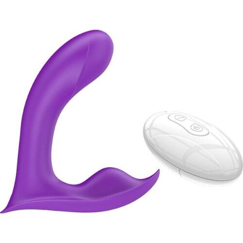 Wearable Wireless Remote Control Double Shock Vibration Massager Backyard Prostate Sex Female Invisible Masturbator Adult SexToy