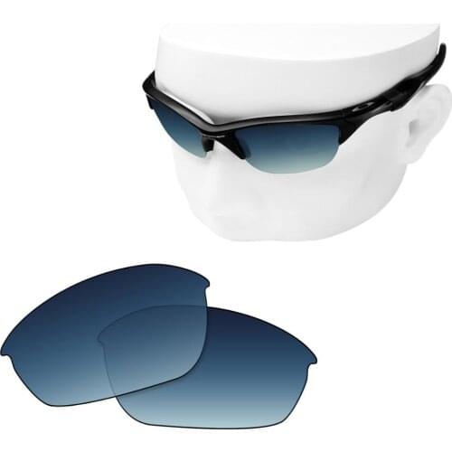 OOWLIT Polarized Replacement Lenses of Blue Gradient for-Oakley Half Jacket 2.0 OO9144 Sunglasses