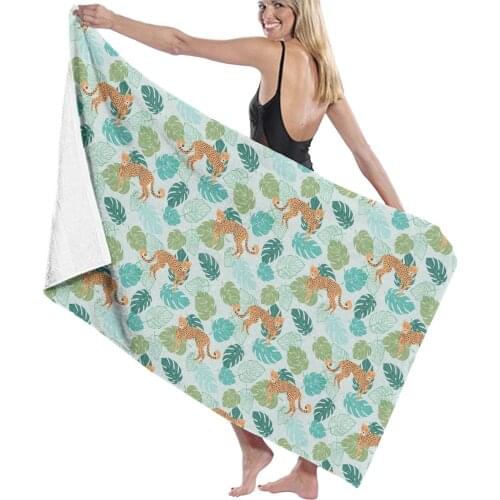 Tropical Cheetah Towel Household Bathroom Towel Microfiber Solid Quickly Dry Hair Towel Women/man Face Towel Absorbent Towel